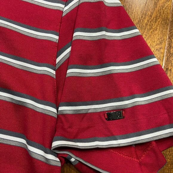 Nike Tiger Woods Big & Tall Performance Golf Red Striped Polo Shirt Men's XXL - Picture 4 of 9